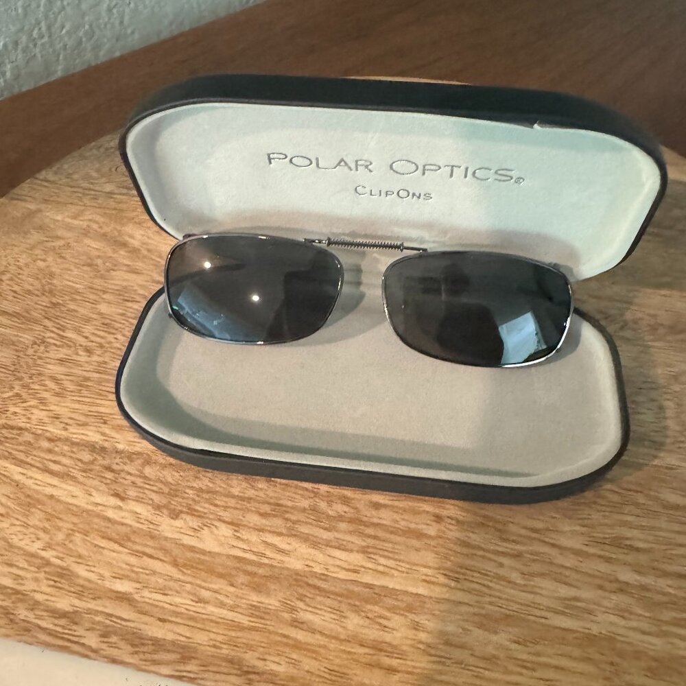 Polar Optics Clip On Sunglasses with Case